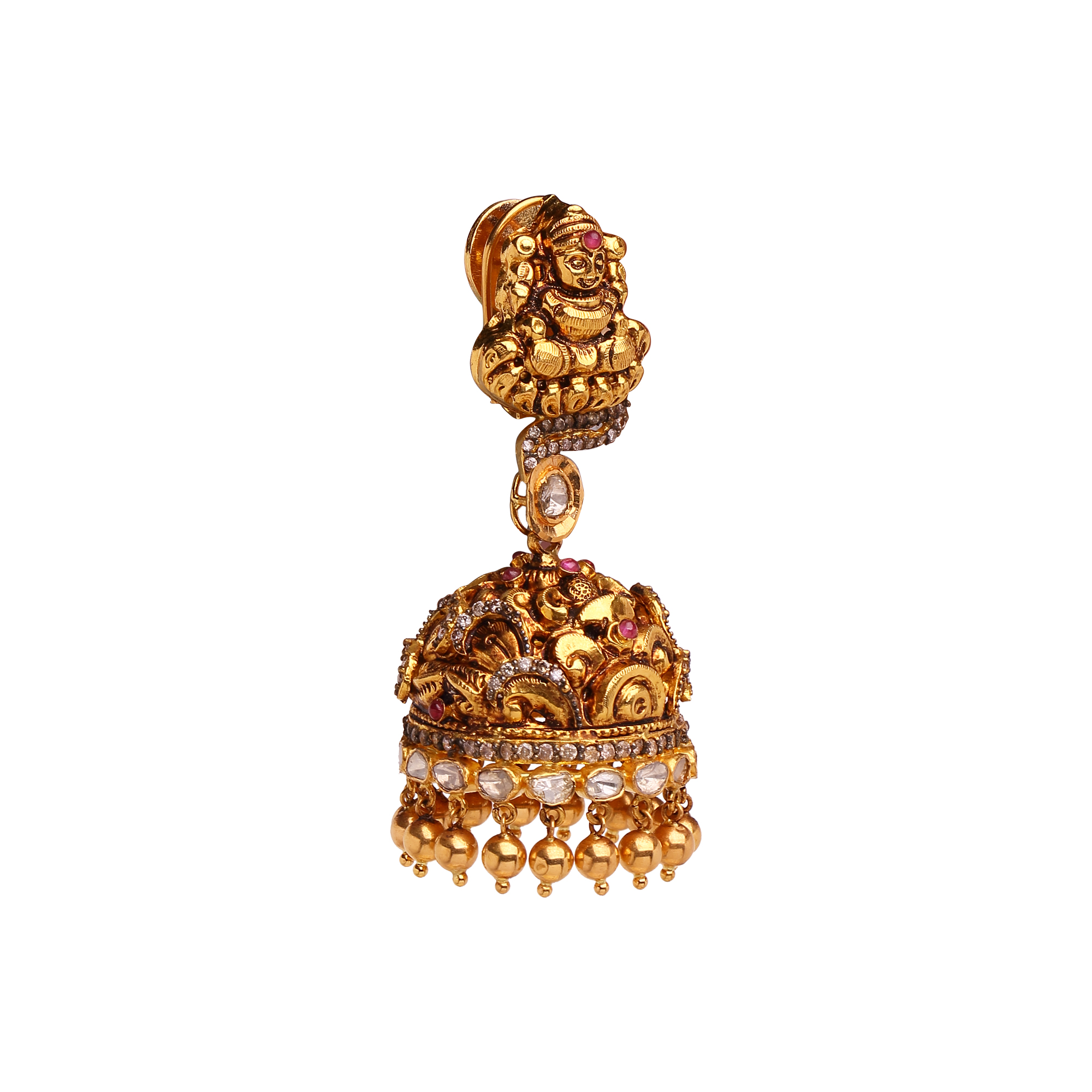 Royal Polki Jhumkis Royal Polki Jhumkis