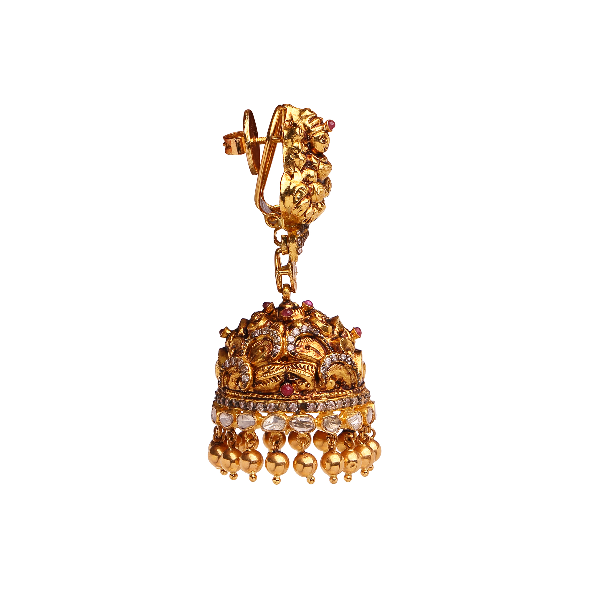 Royal Polki Jhumkis Royal Polki Jhumkis