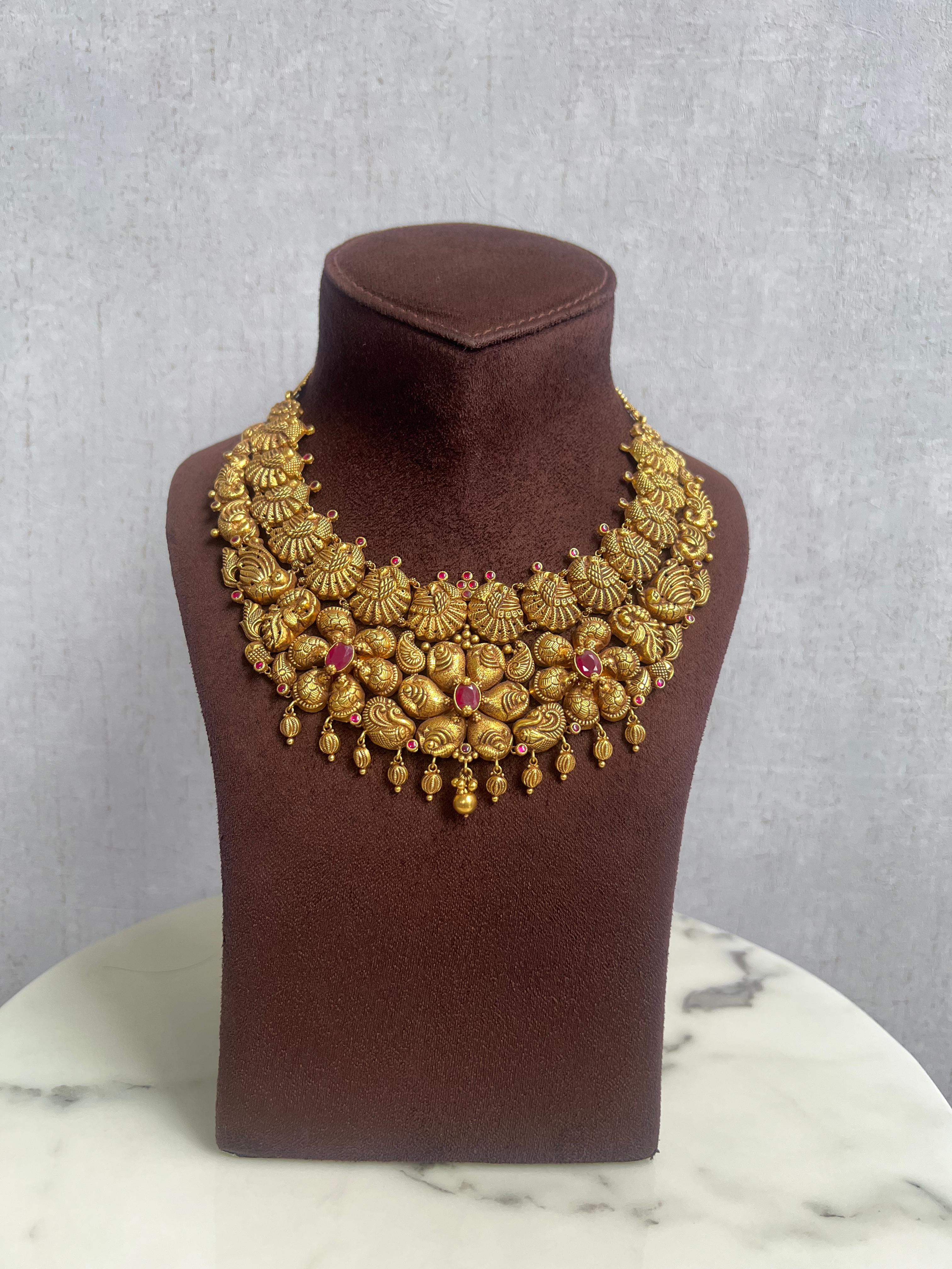 Traditional Floral Nakshi Necklace