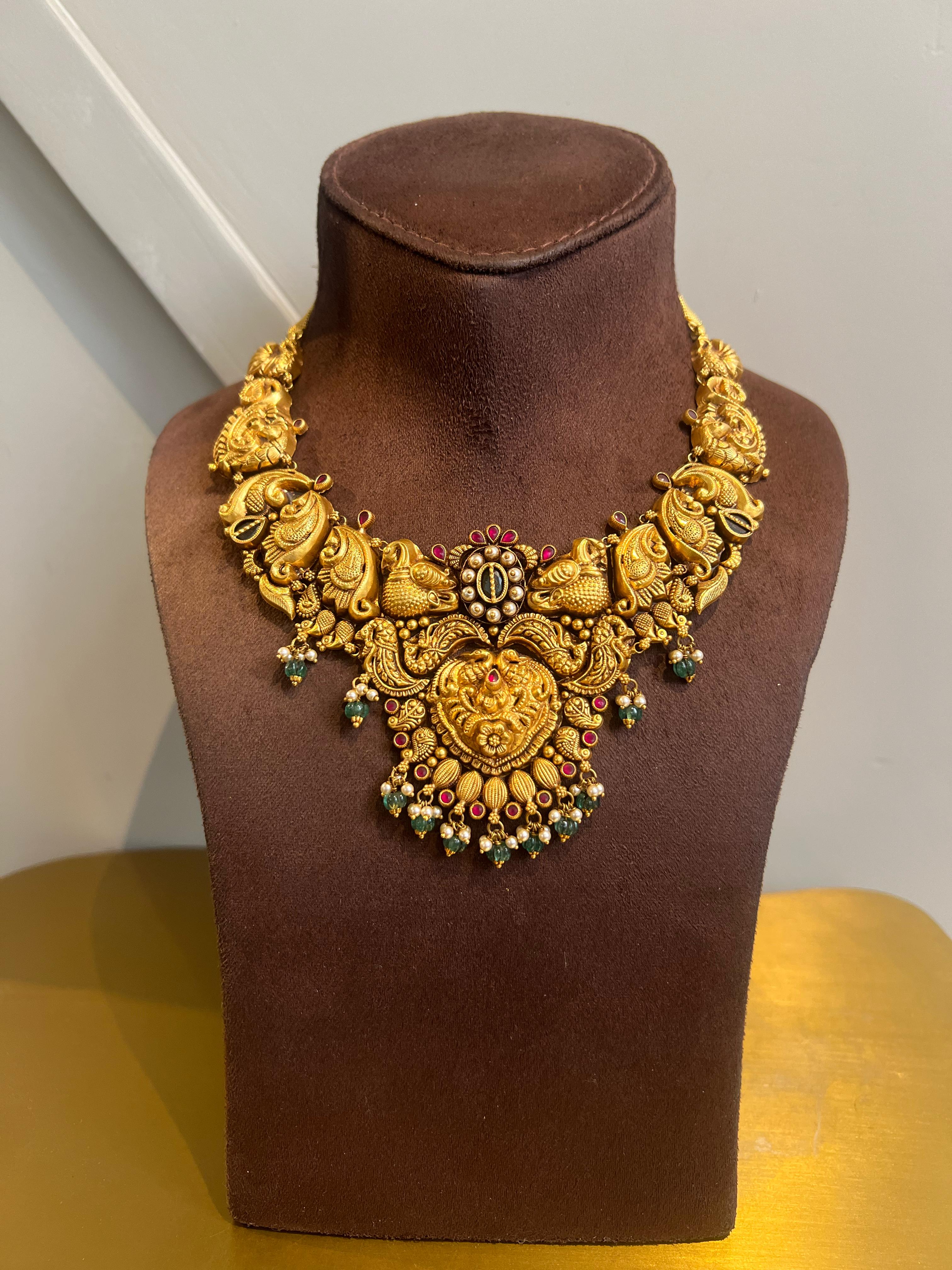 Peacock Inspired Nakshi Necklace Peacock Inspired Nakshi Necklace