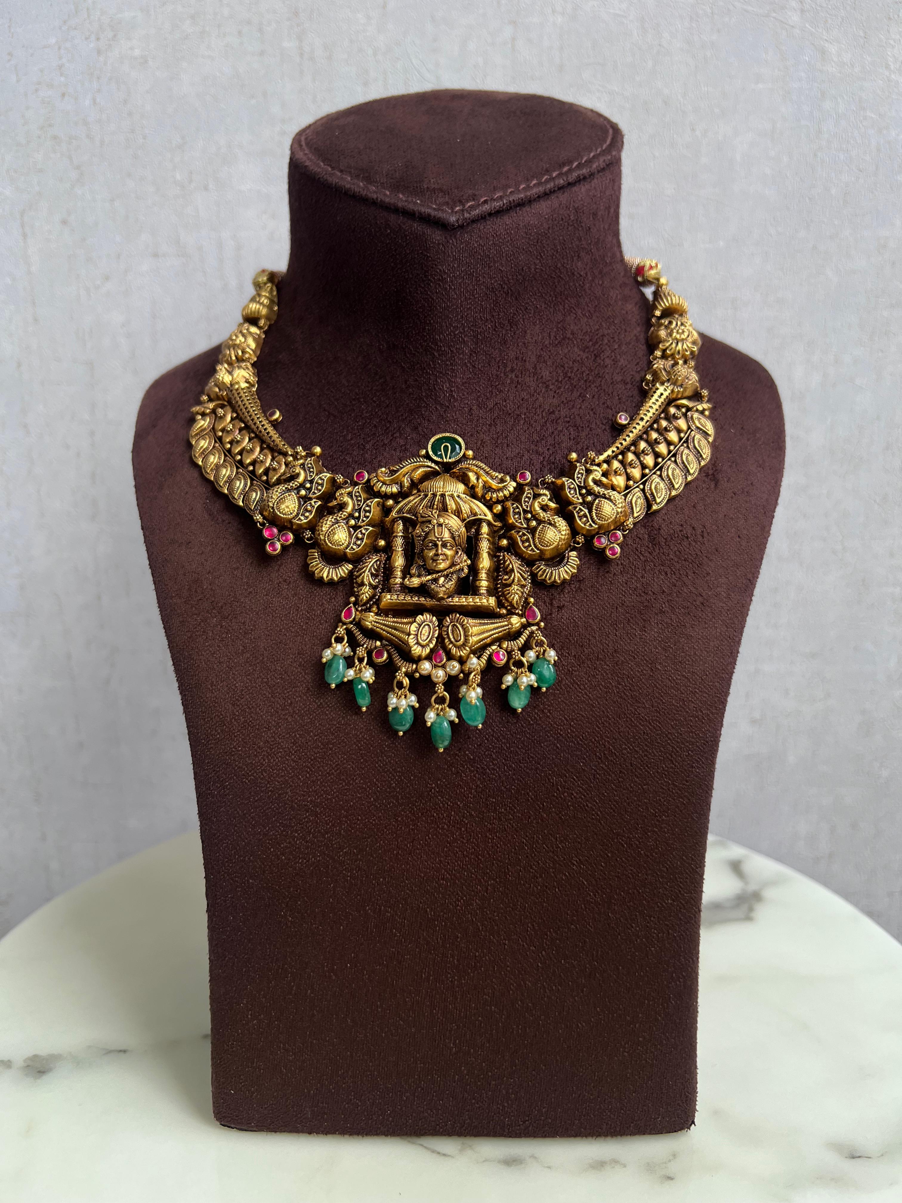 Krishna Motif Nakshi Necklace
