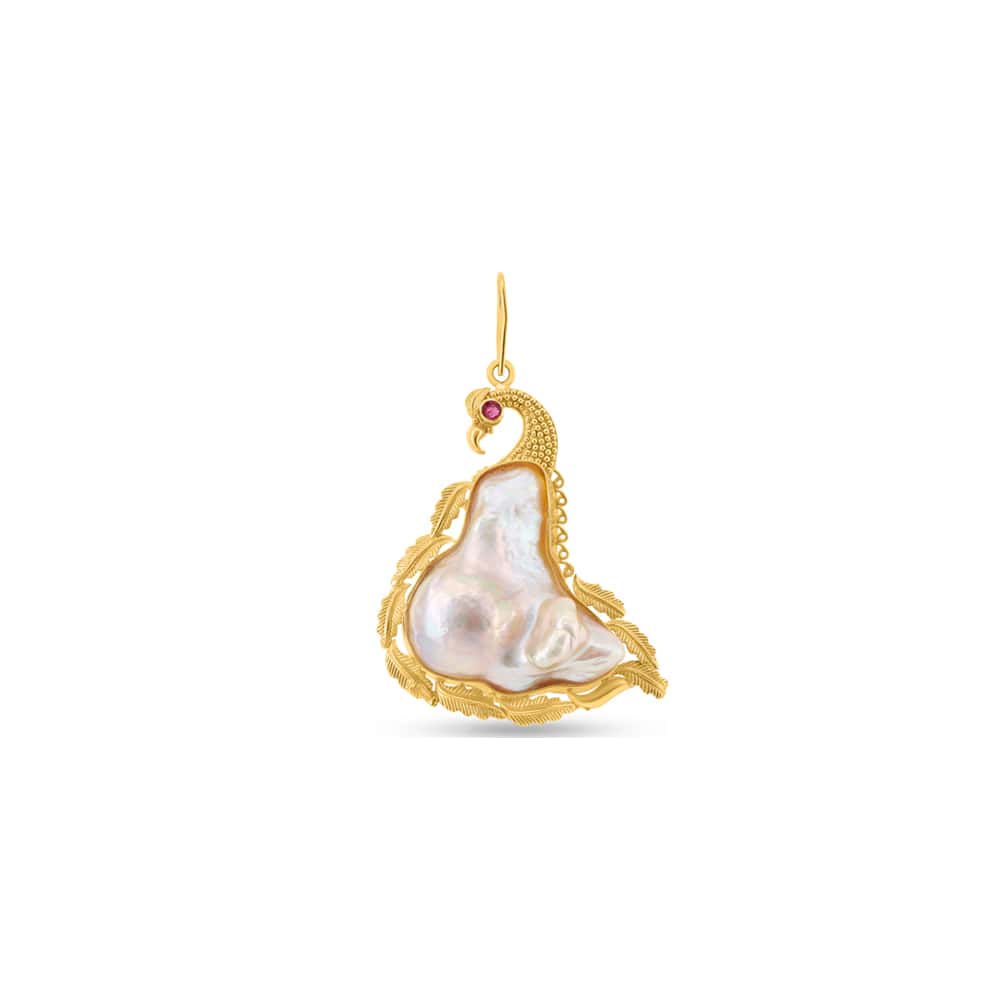 Creative Peacock Baroque Pearl Pendant Creative Peacock Baroque Pearl Pendant