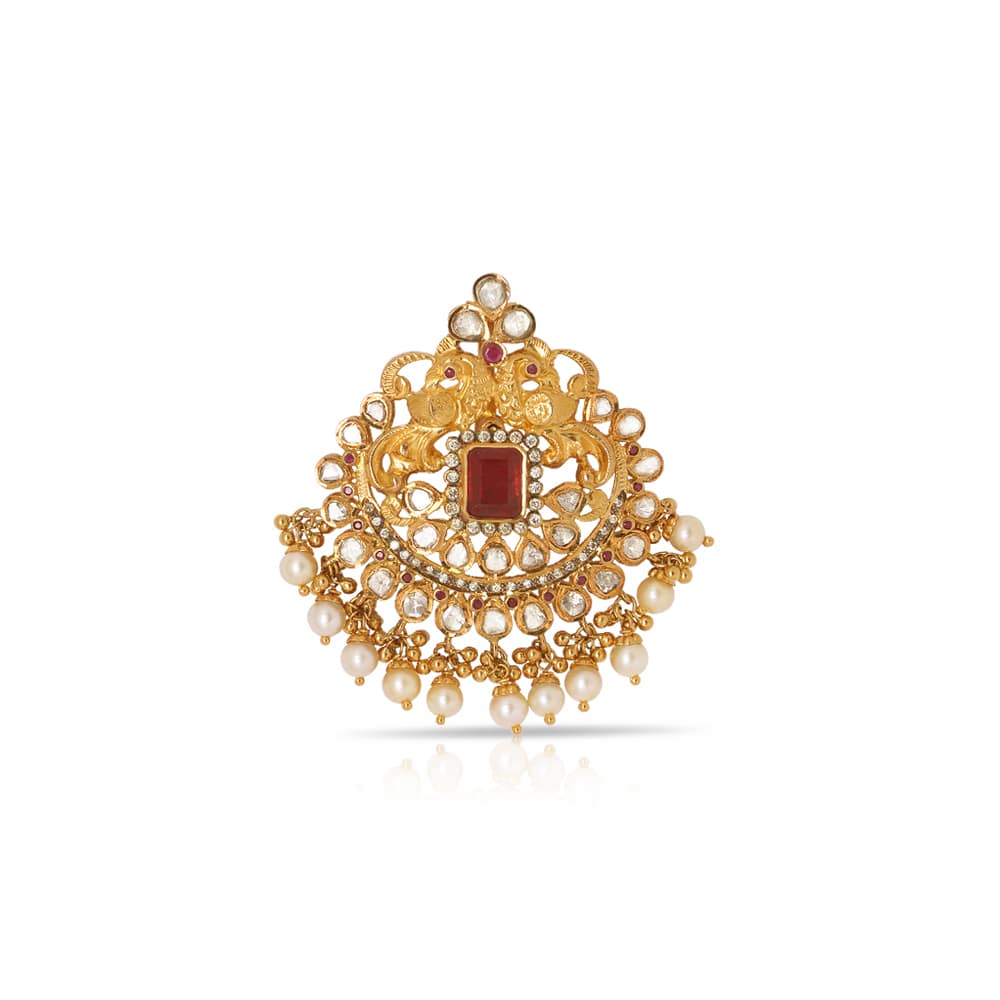 Charismatic Peacock Polki Pendant Charismatic Peacock Polki Pendant