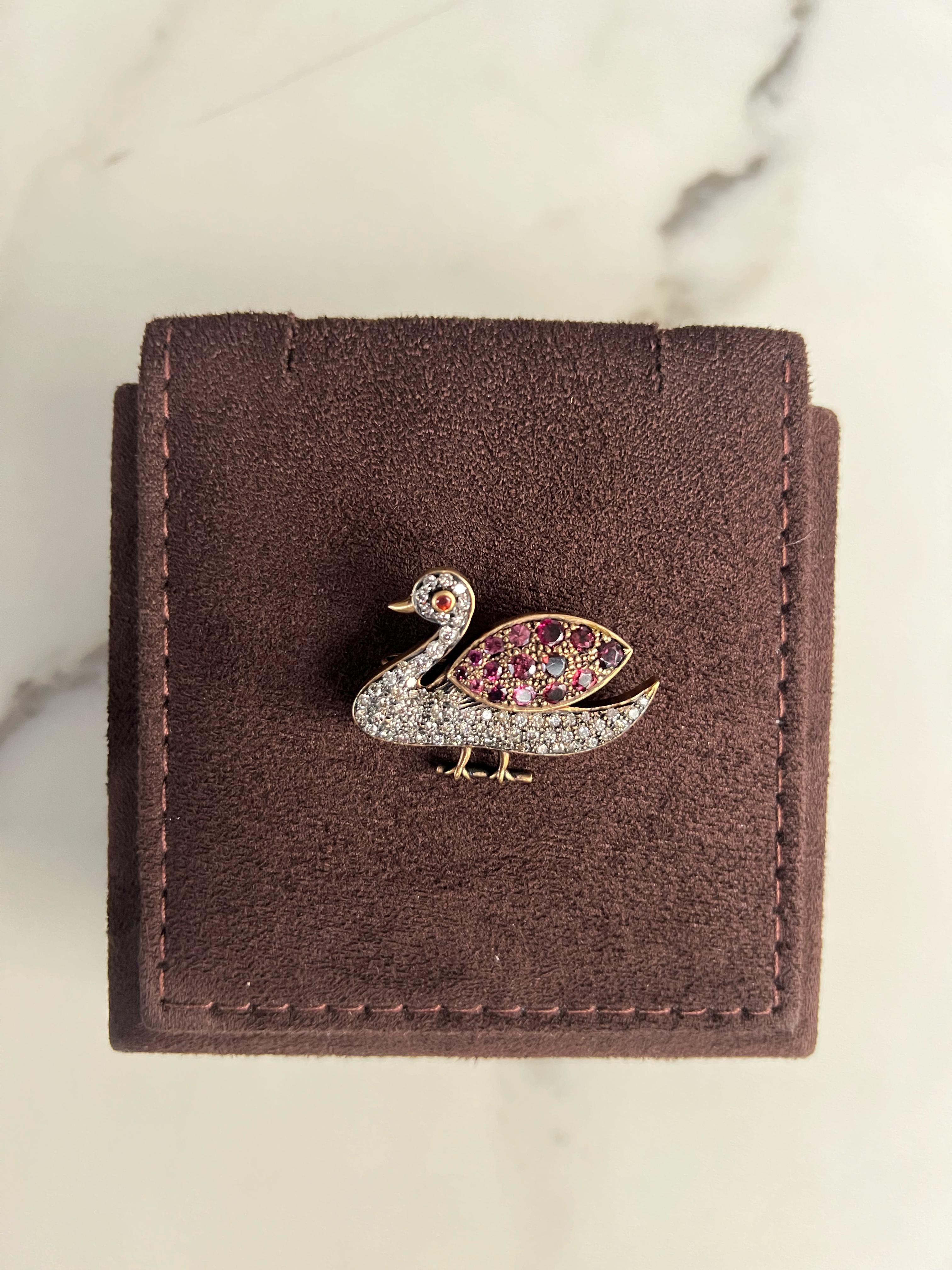 Tourmaline Swan pendant/ brooch Tourmaline Swan pendant/ brooch