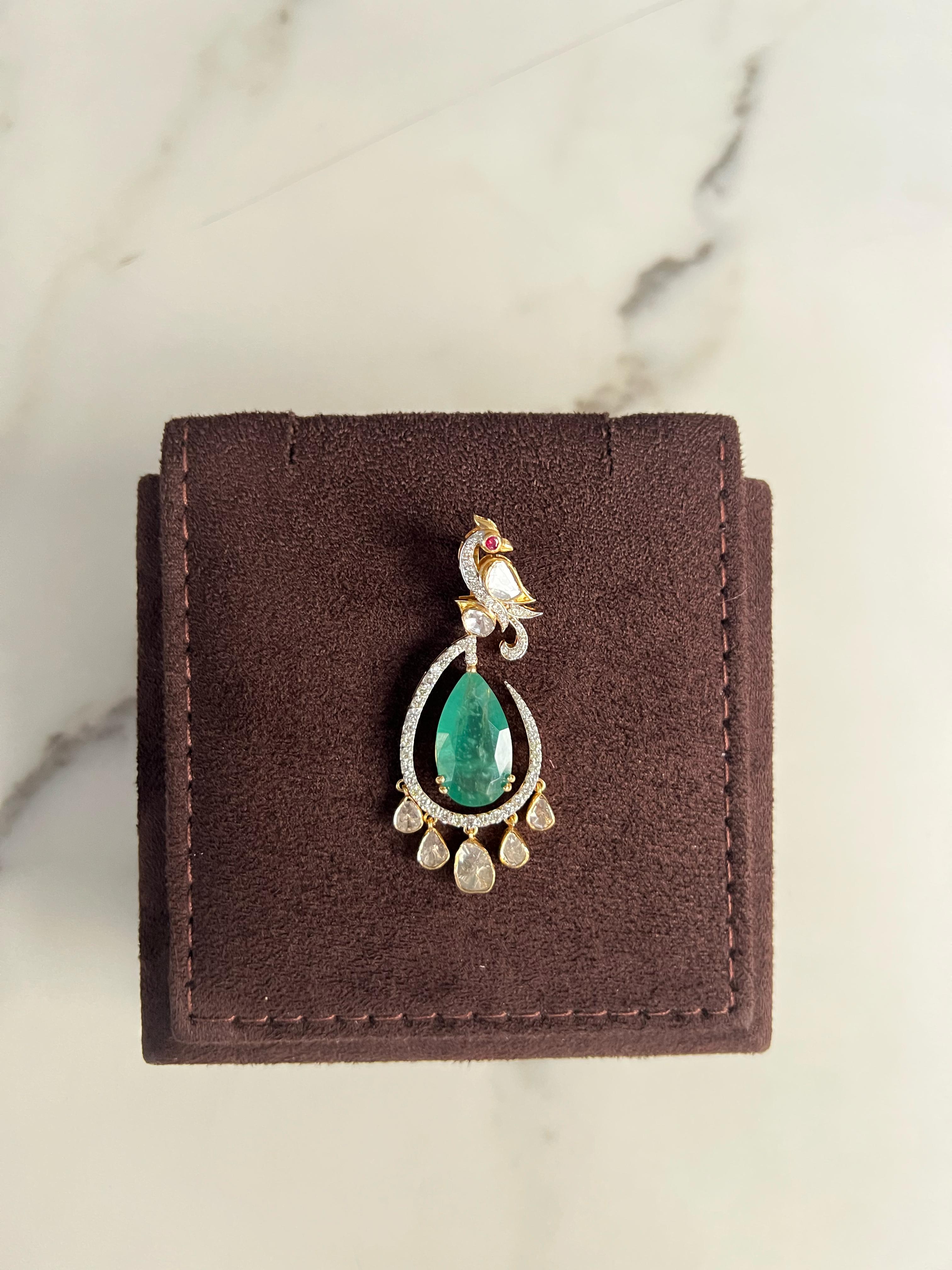 Peacock emerald Pendant Peacock emerald Pendant