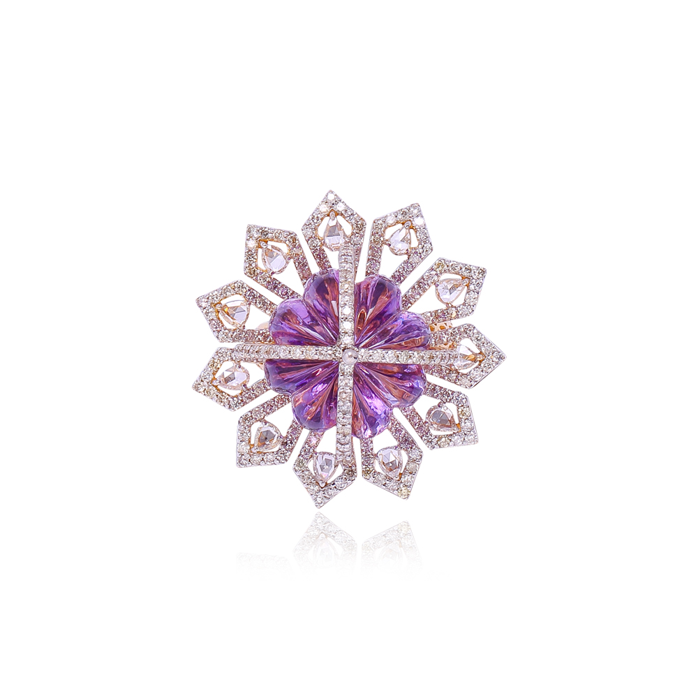 Rotating Amethyst Cocktail Ring Rotating Amethyst Cocktail Ring