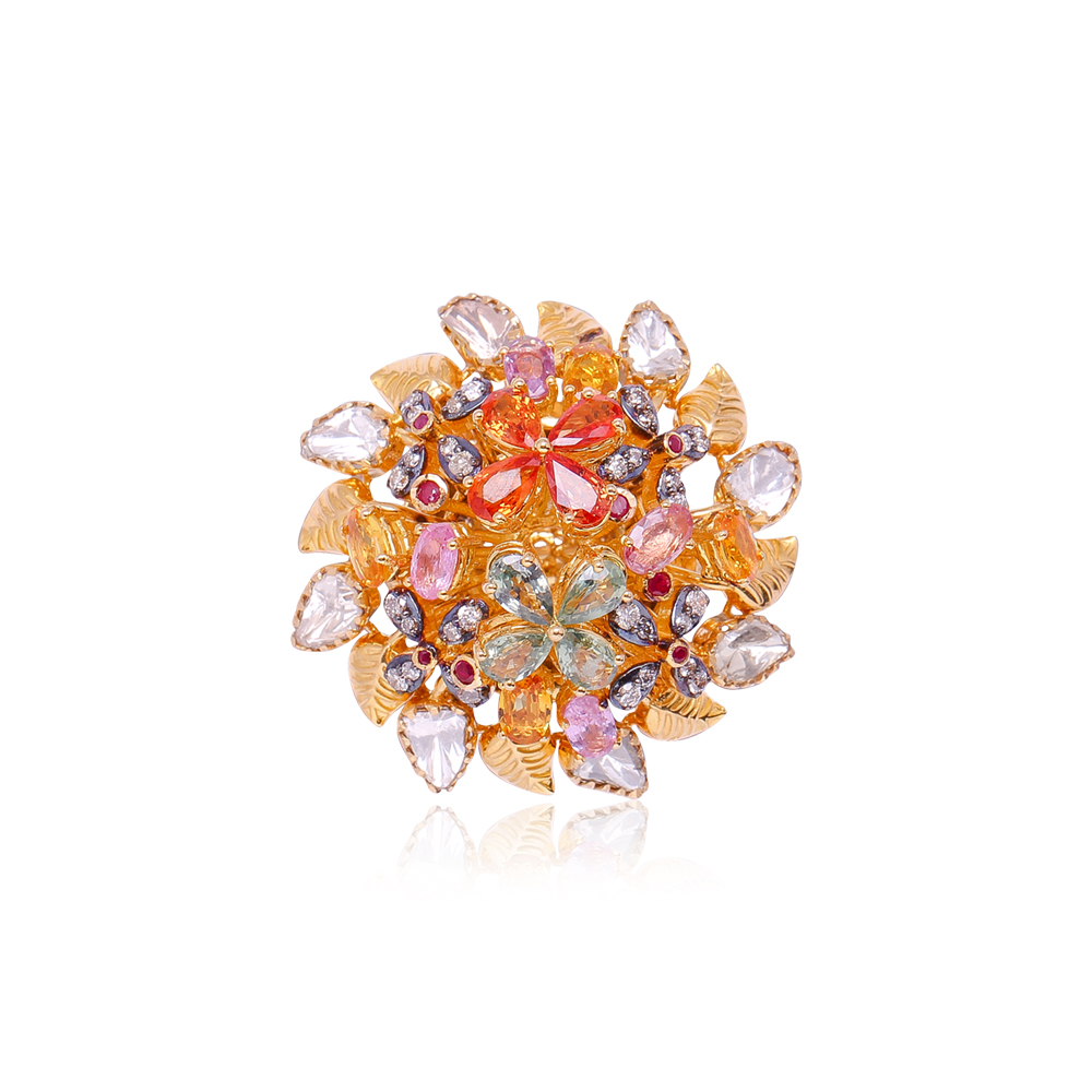 Clustered Gemstone Cocktail Ring Clustered Gemstone Cocktail Ring