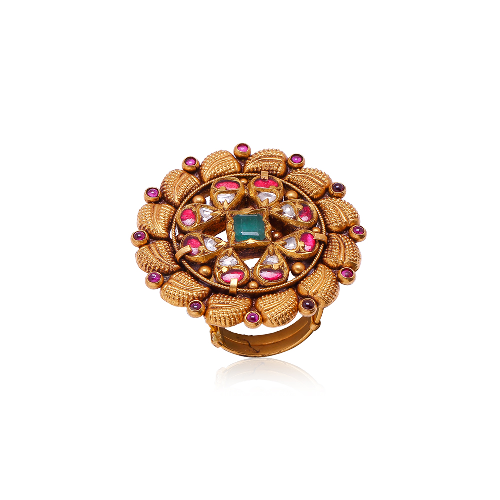 Granuled Leaf Texture Ring Granuled Leaf Texture Ring