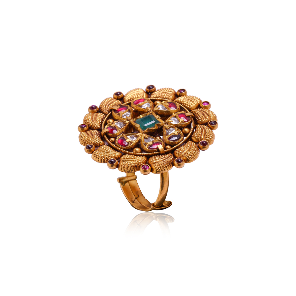 Granuled Leaf Texture Ring Granuled Leaf Texture Ring