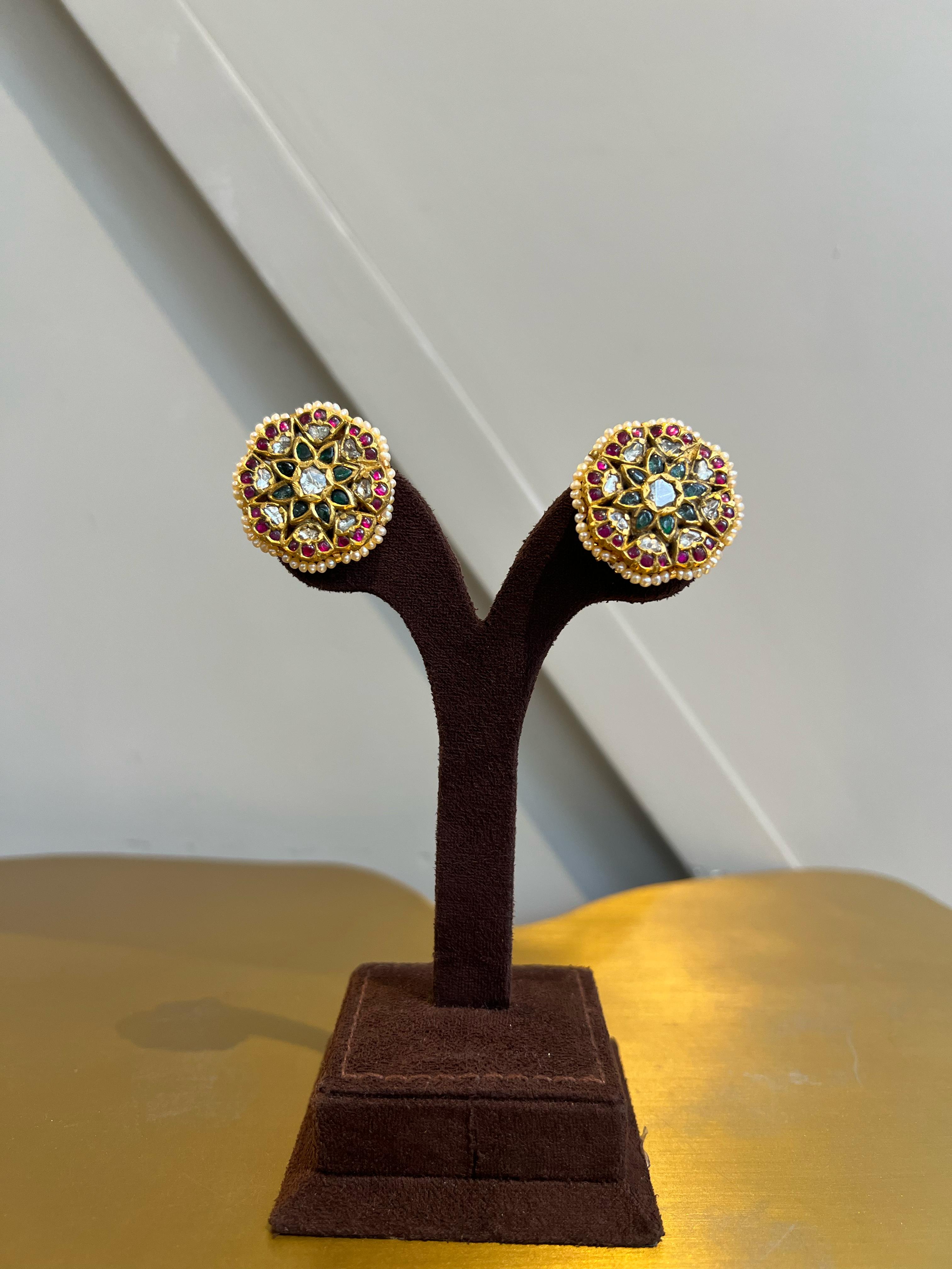 Flower shaped Kundan Tops