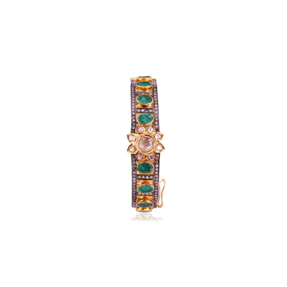 Emerald Studded Kada Emerald Studded Kada
