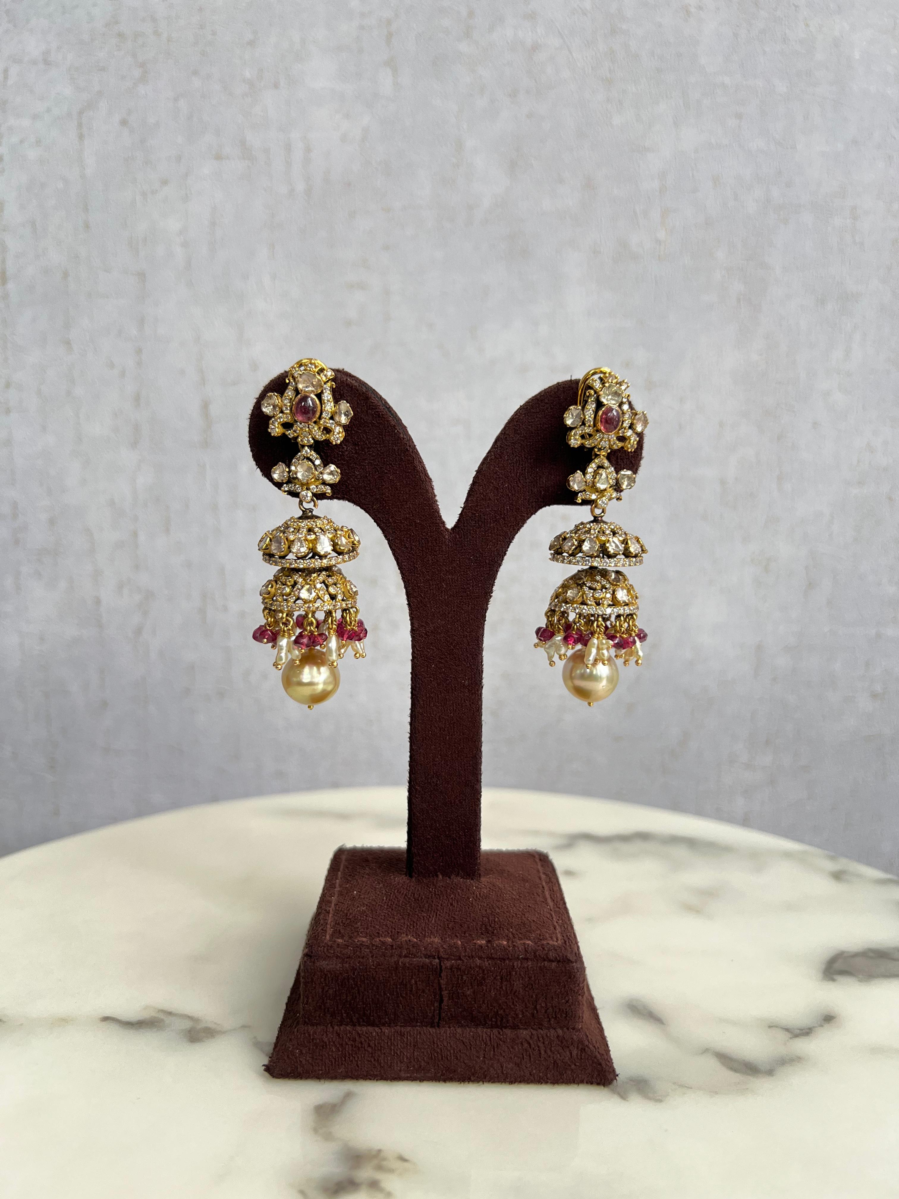 Victorian Double Jumkies with Tourmaline