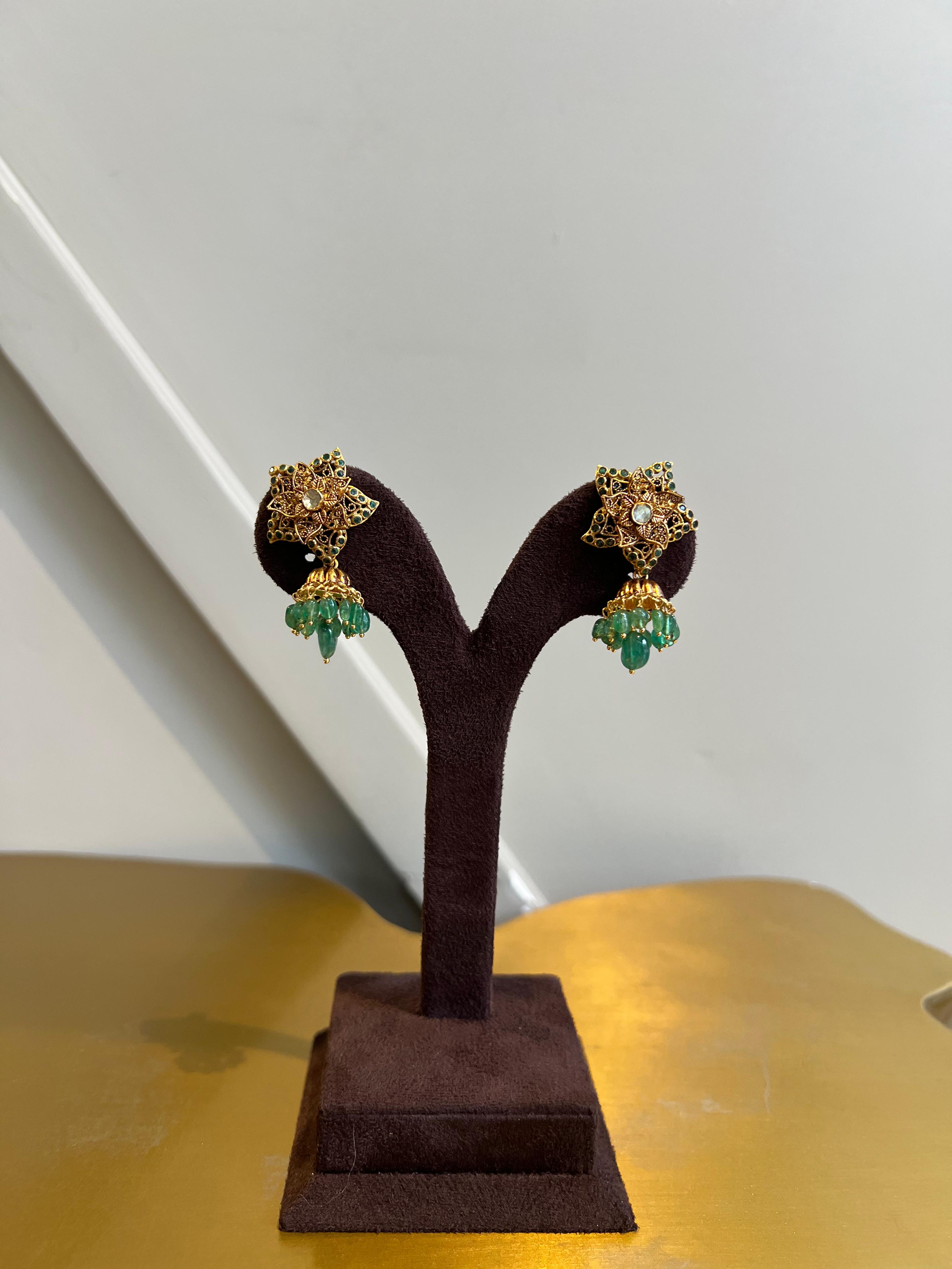 Cute Floral Polki Jumkies