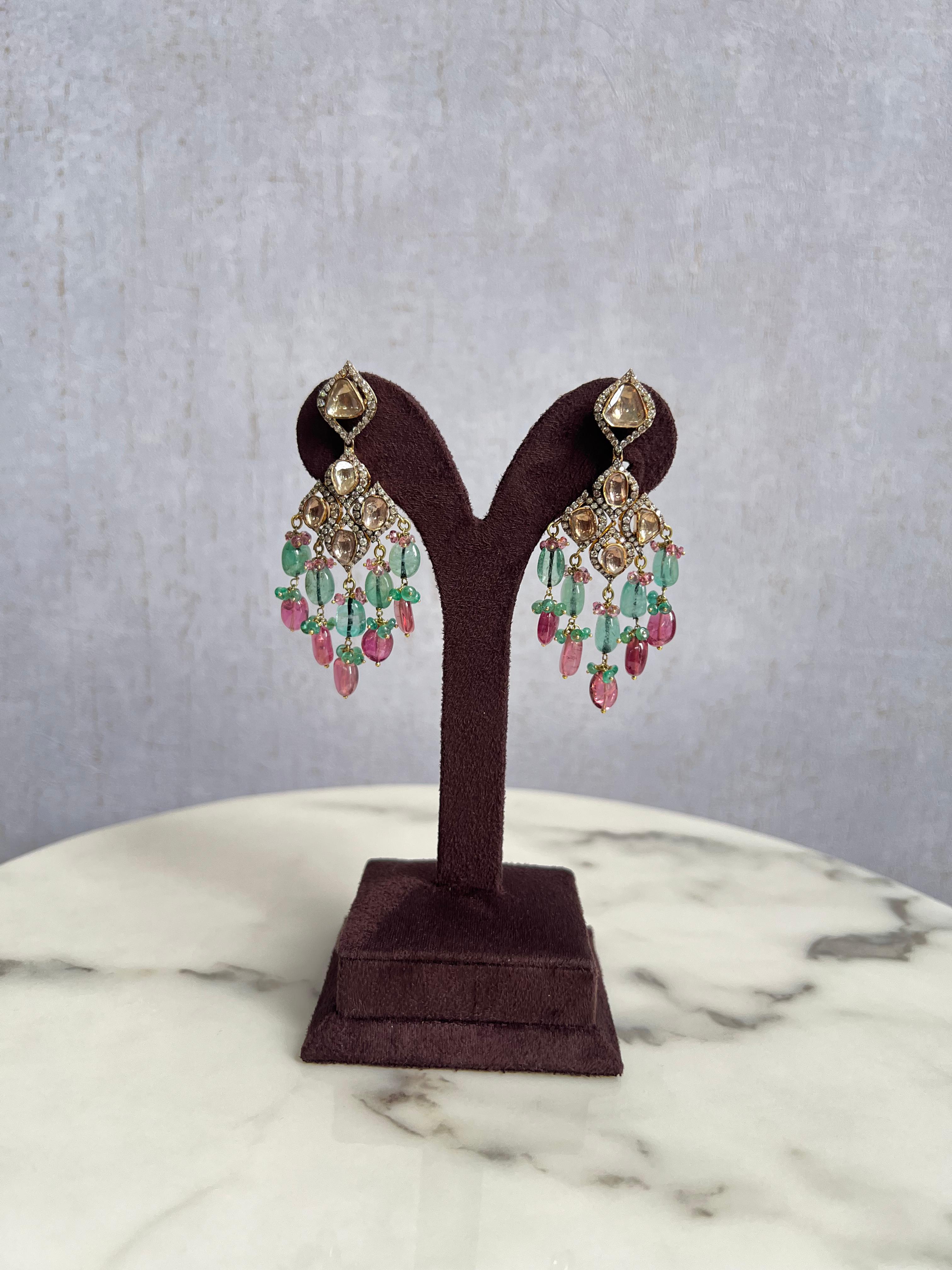 Classy Victorian Hangings with Tourmaline Beads