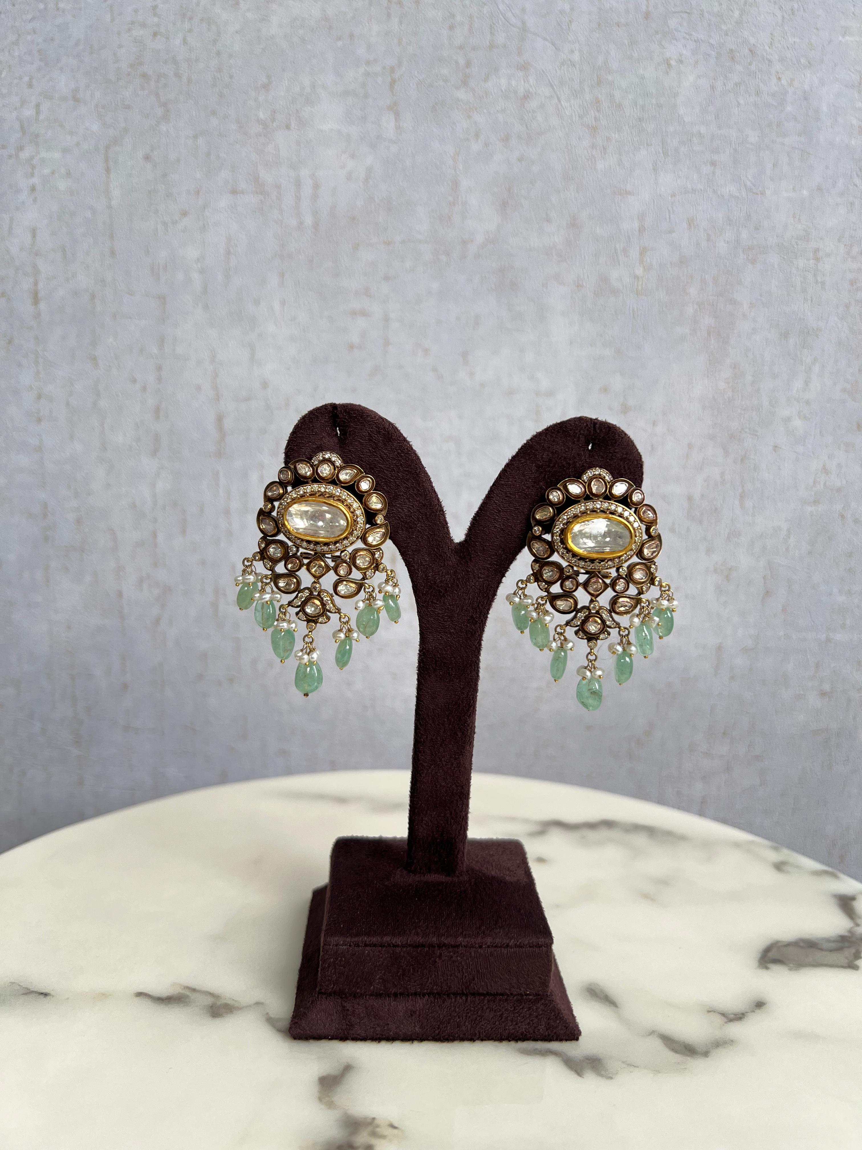 Victorian Hangings with Russian Emerald Beads