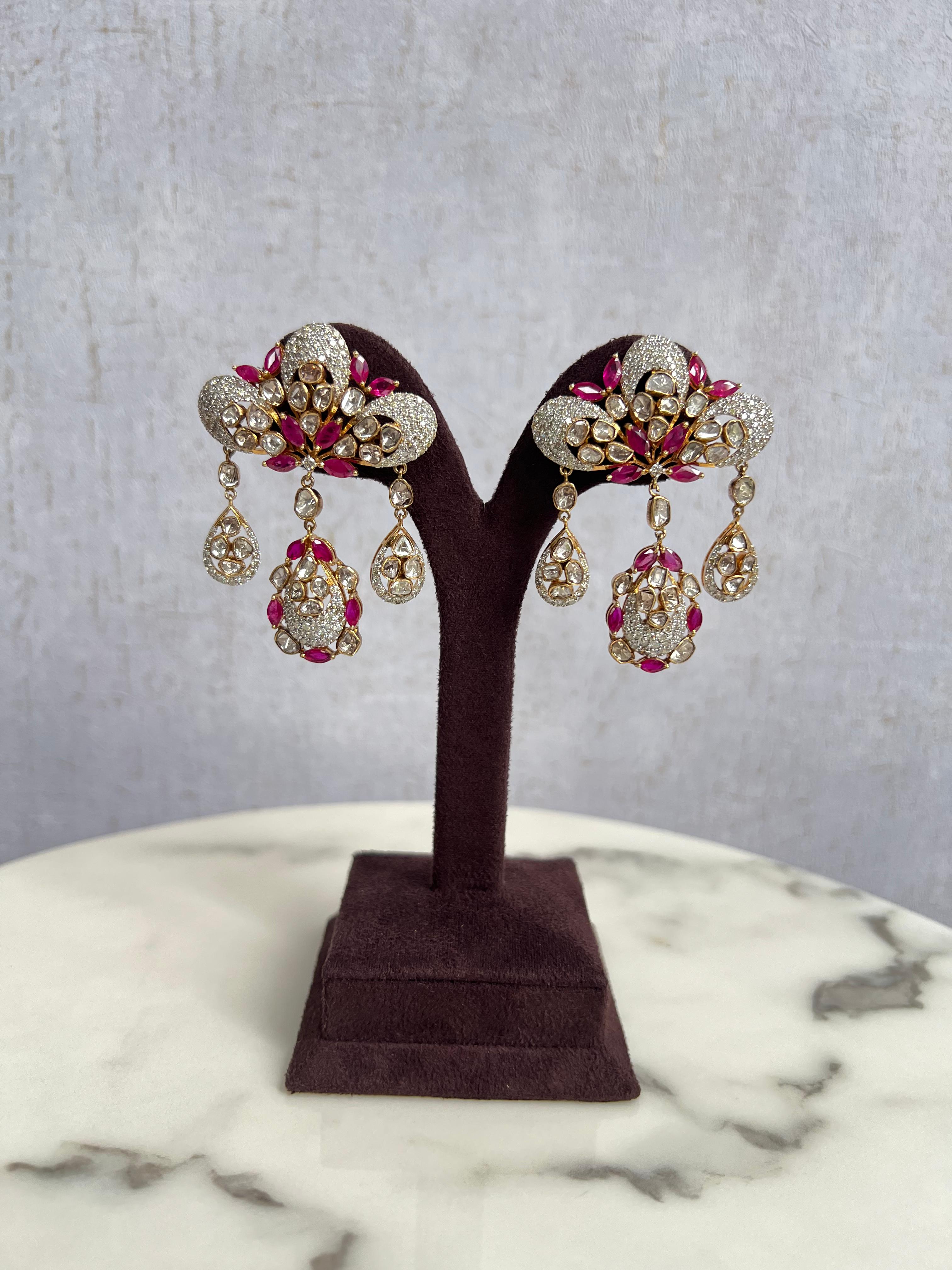 Fancy Floral Polki Hangings