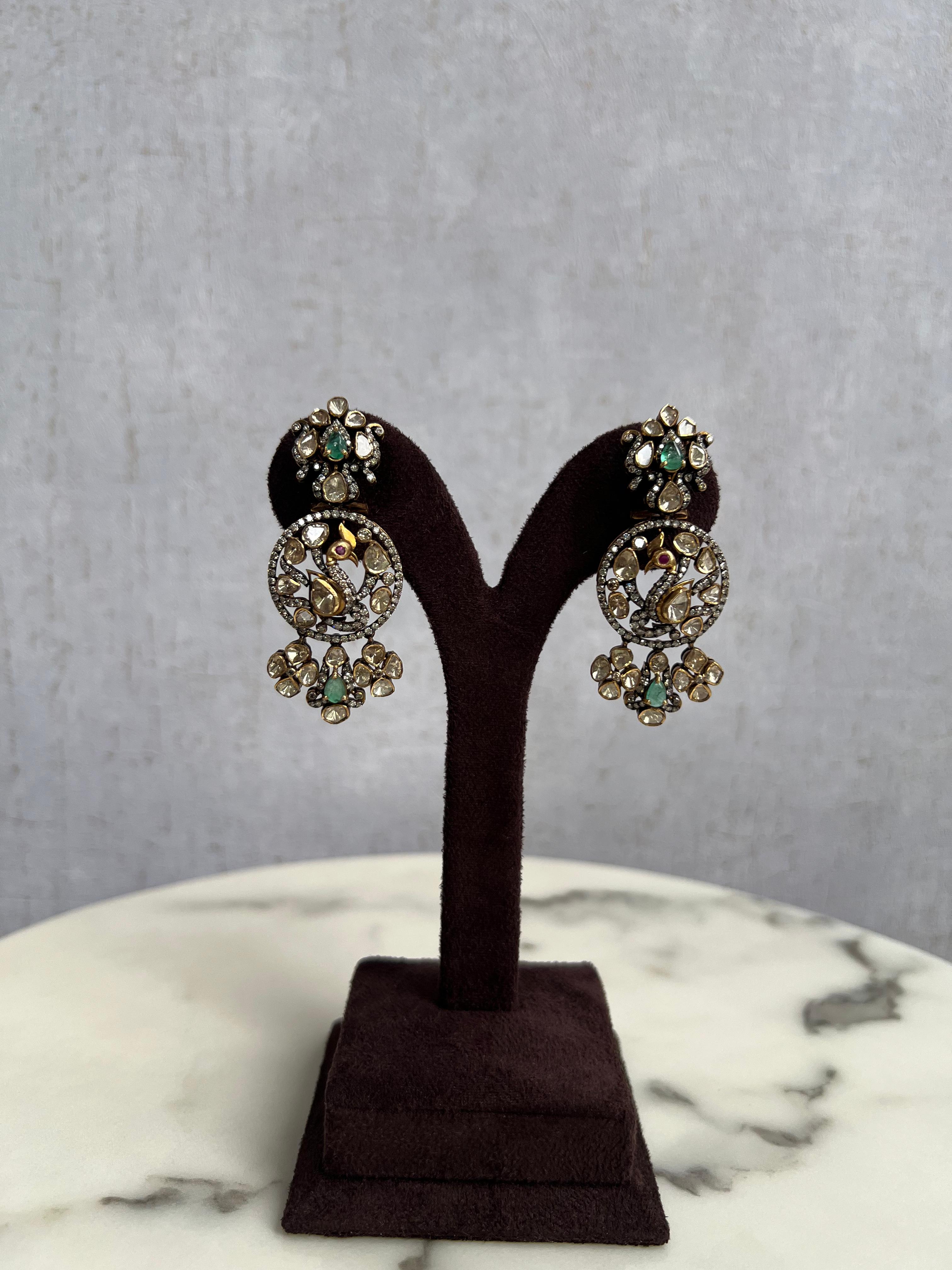 Peacock Motif Victorian Hangings