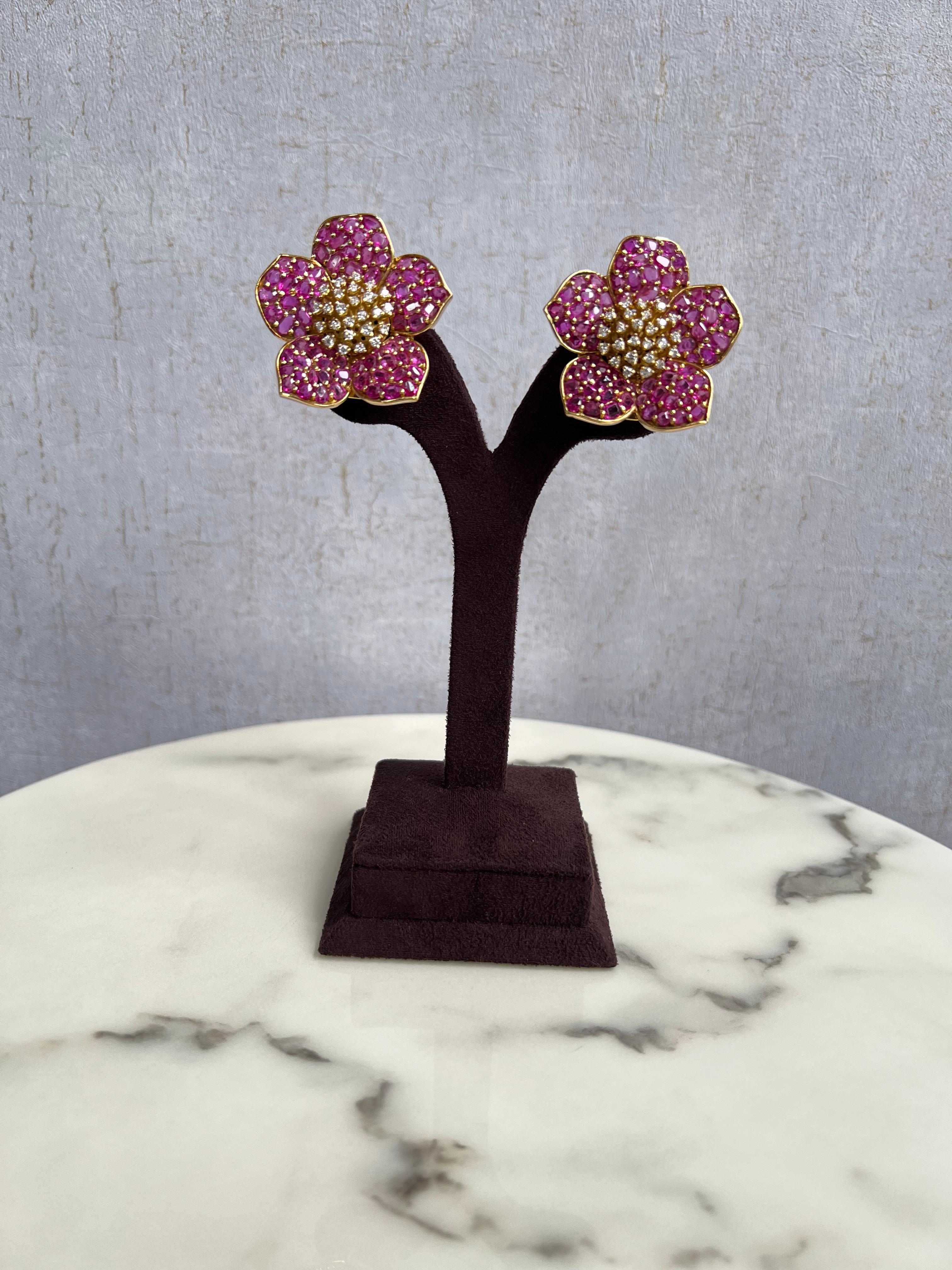 Floral Cocktail Studded with Burmies Rubies