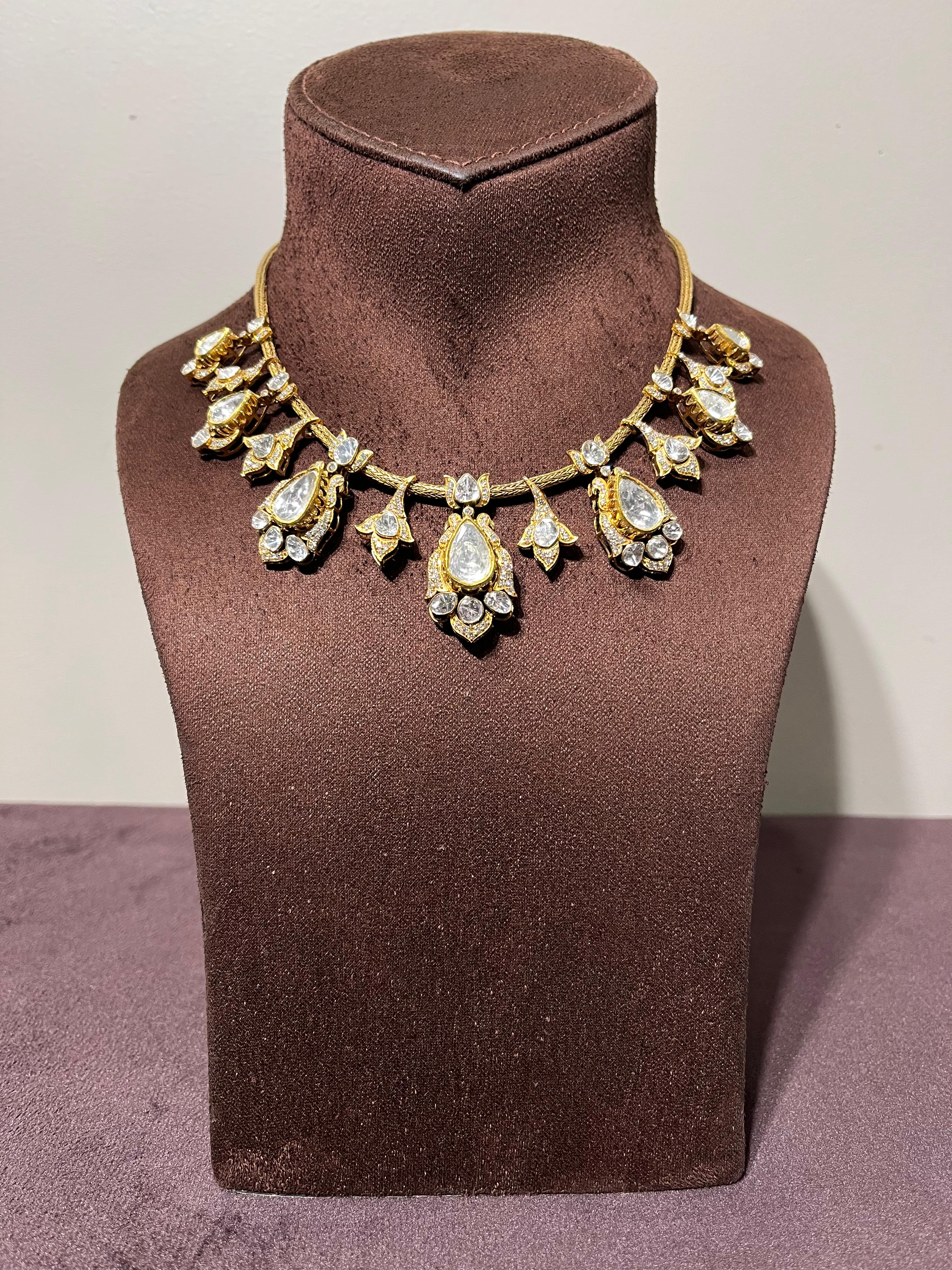 Contemporary Lotus Polki Kanti